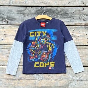 LEGO City Cops Boys’ Longsleeve Tee Size 8 Medium
